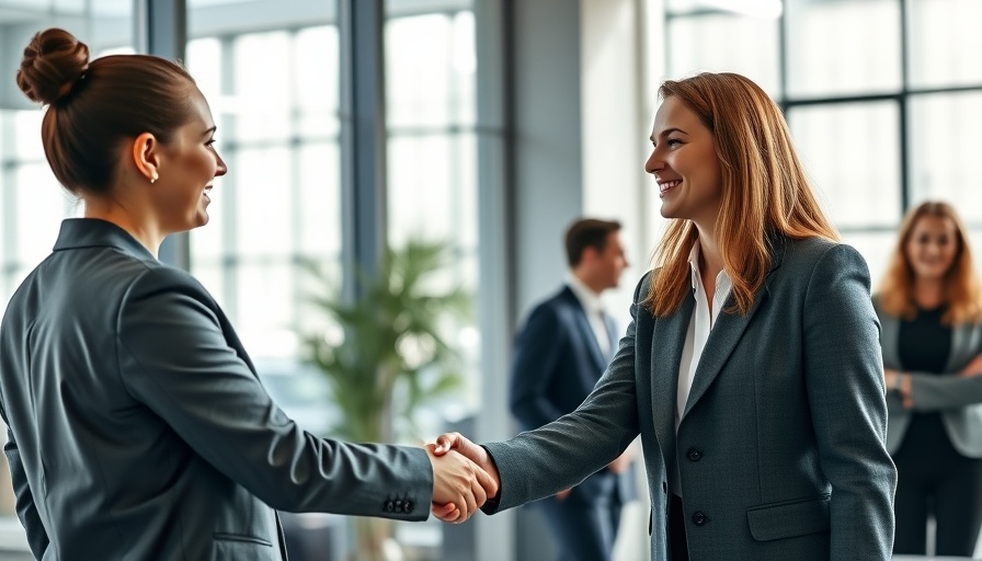 New Realtors Allen Tate Howard Hanna business meeting handshake.