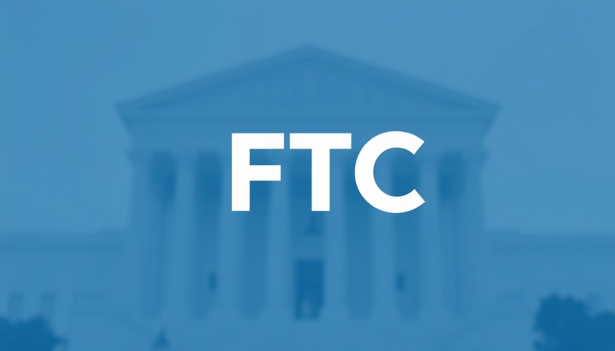 FTC logo with text overlay against sculpture background.