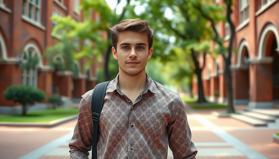 Young man on campus related to N.C. State international student visa revocation.