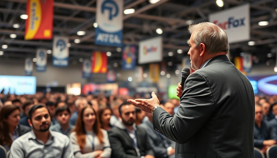Equip Exposition speaker addresses audience, showcasing education certification tracks.