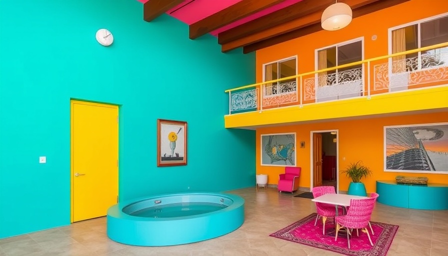 BHDM reinvigorates vintage California hotel with bold colours