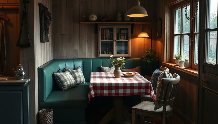 Cozy dining nook with spring decor trends 2025.