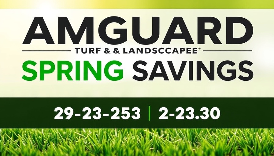 AMGUARD Spring Savings event banner with bold text and colors.