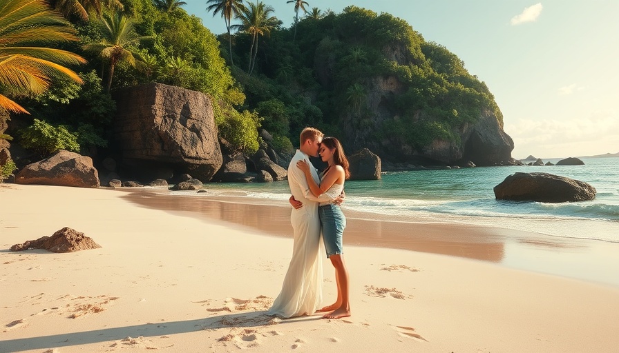Couple embracing on a beach at The White Lotus locations