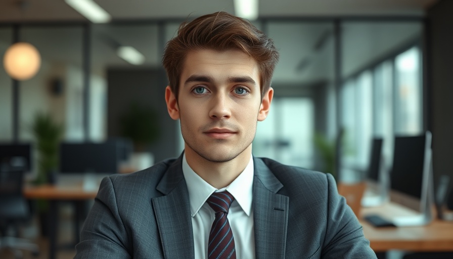 Professional man integrating AI in business operations.