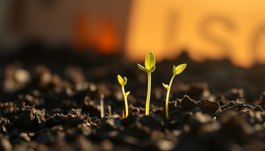 Precious seedlings in no-dig gardening with cardboard, close-up.