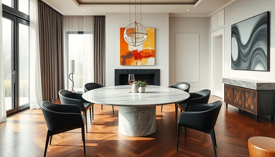 Sarah Jessica Parker's minimalist dining room with marble table.