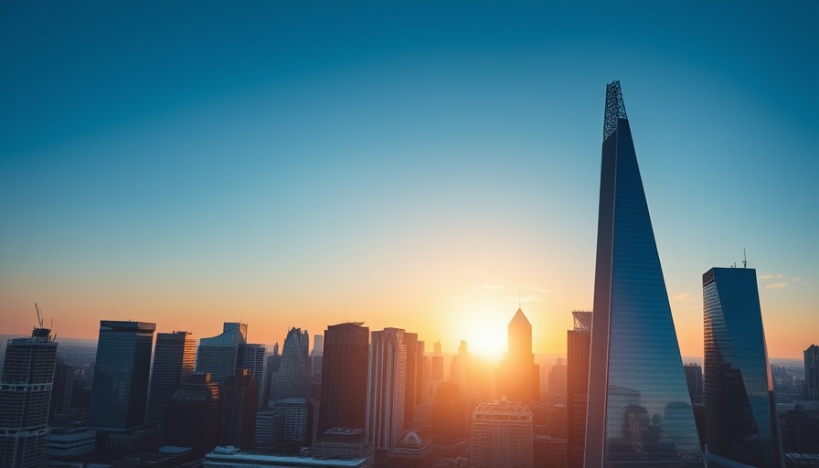 Cityscape illustrating leadership changes in trade finance.