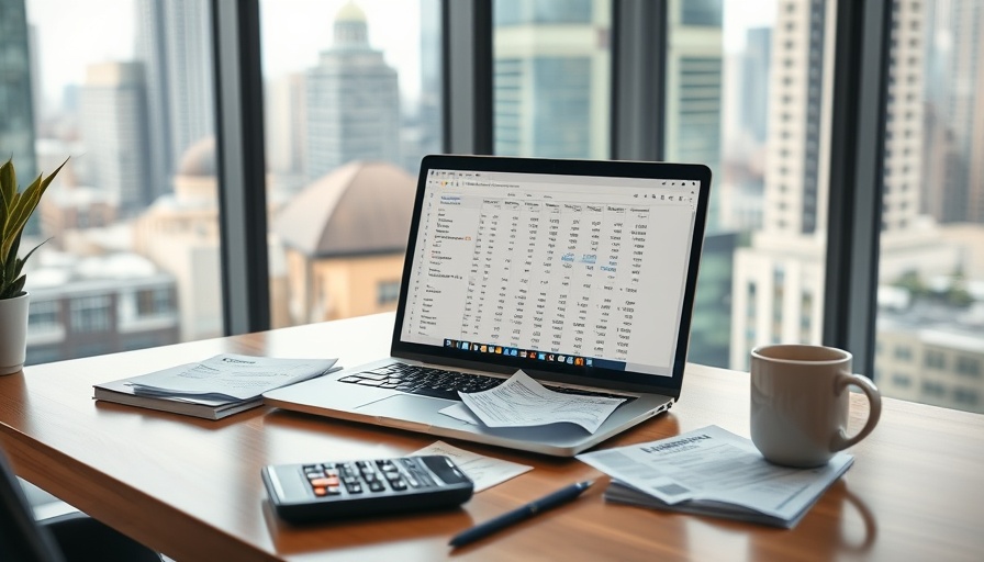Desk setup for proving income when self-employed.