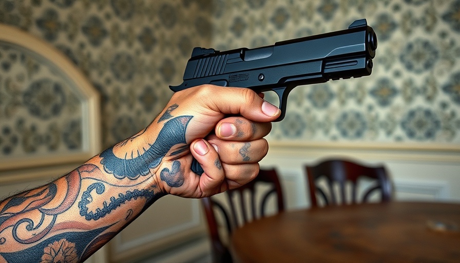 Man handling a handgun safely, related to North Carolina Concealed Carry Laws.