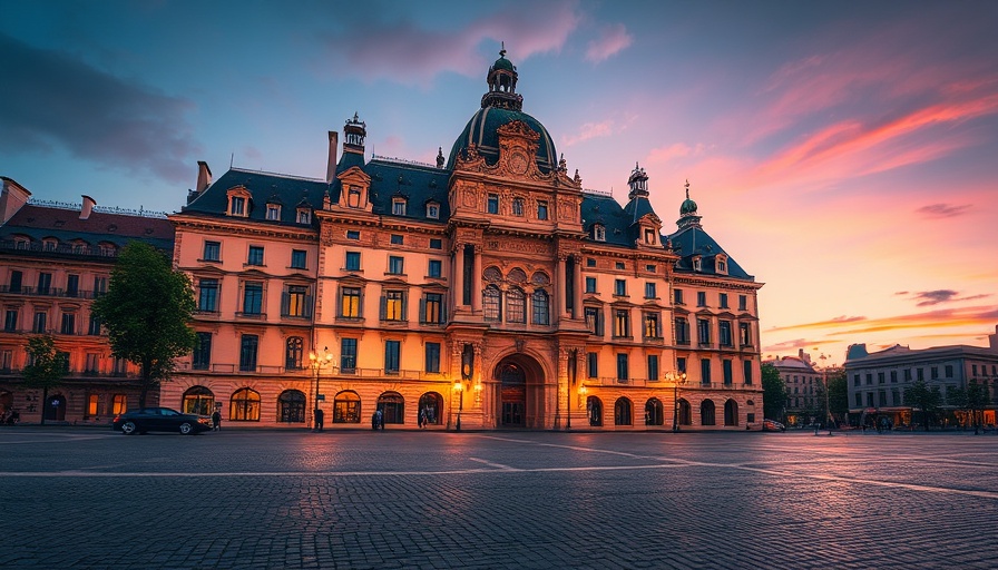 AI digitisation in corporate banking with historic European architecture