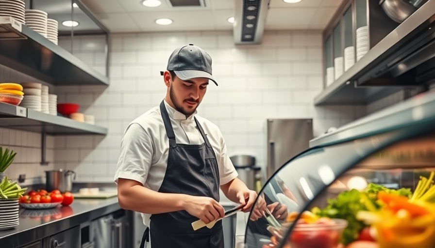 Charlotte restaurant owner managing kitchen, discussing American products tariffs
