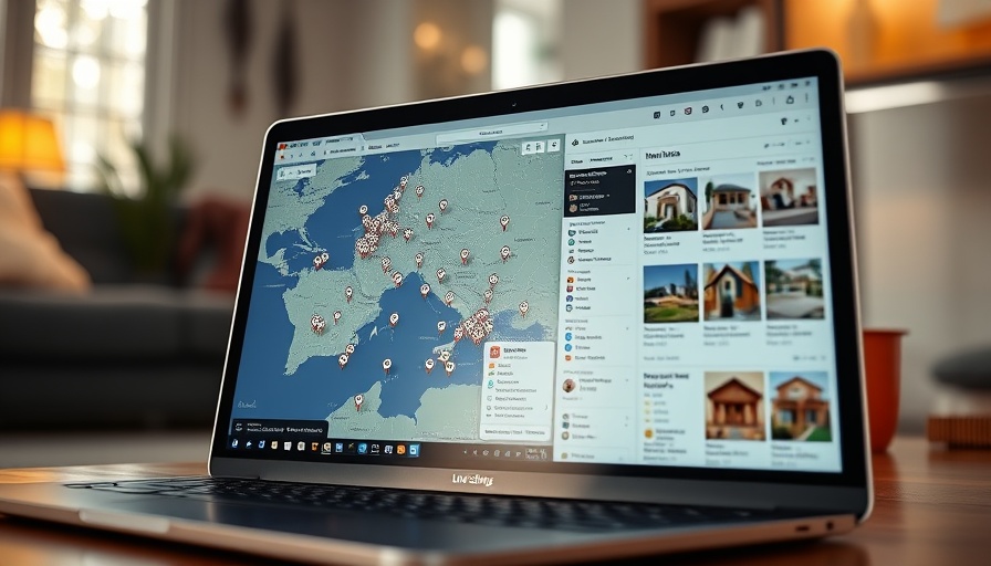 Laptop showing online real estate listings, featuring secret networks.