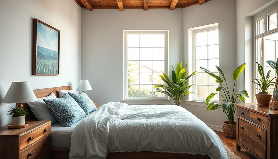 Impact of bedroom color on sleep in a stylish blue bedroom.