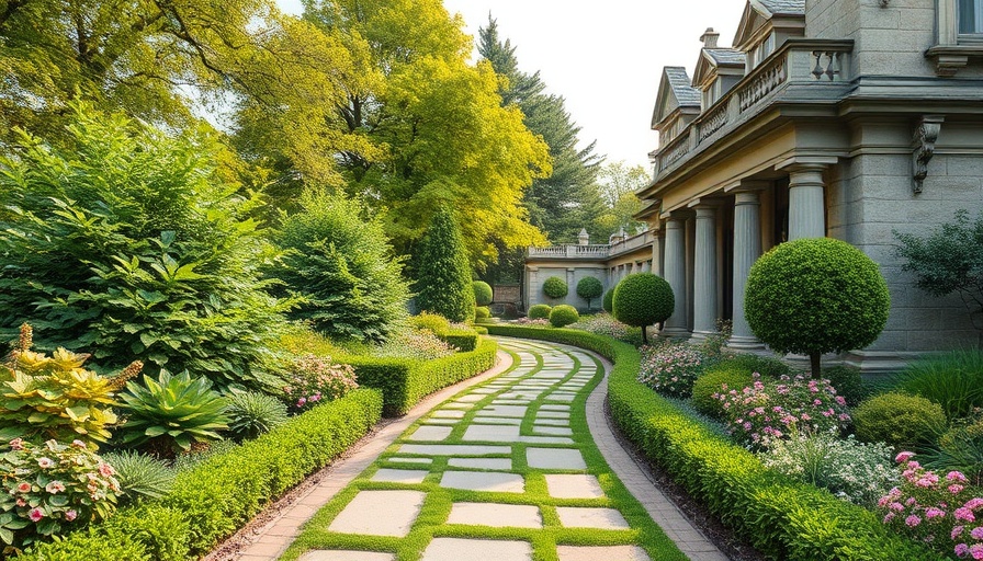 Allen Tate Albemarle Office Opening event in a tranquil garden setting.