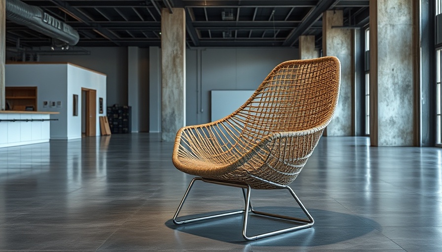 Metallic chair in showroom illustrating the impact of tariffs on furniture prices.