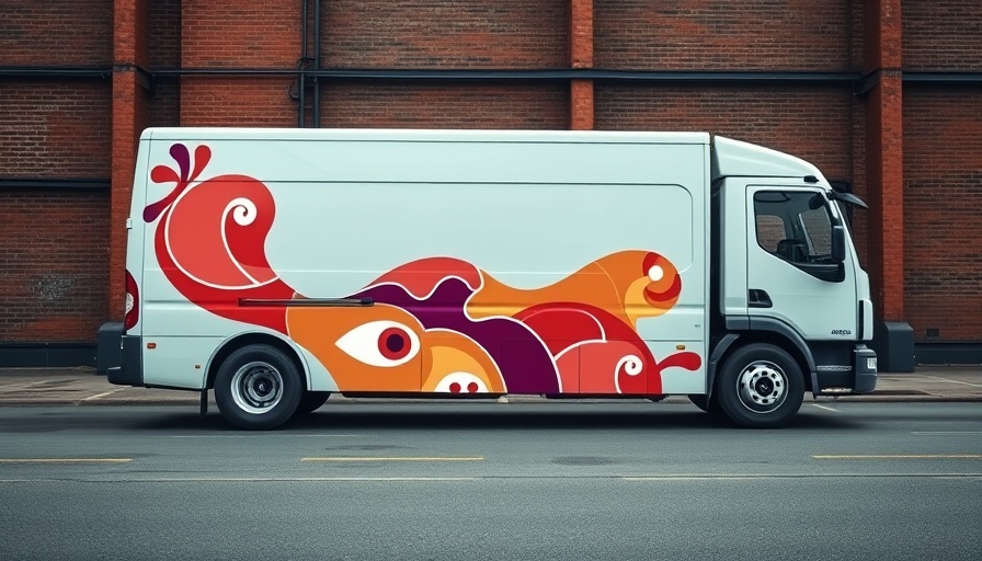 Imagination Day: Branded delivery van in industrial setting.