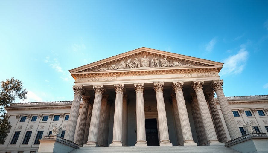 US Supreme Court halts deportations, neoclassical building, clear sky