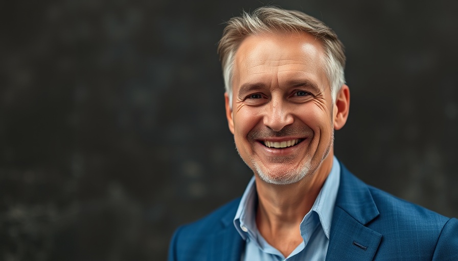 Kawasaki Engines Promotes Todd Sytsma, man in a blue suit smiling.