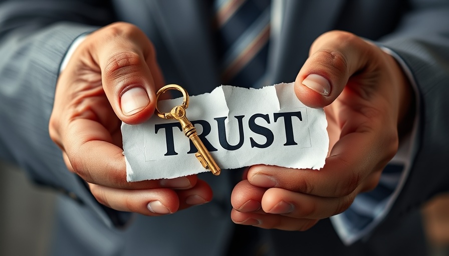 Possession in Trade Finance: Hands holding key and trust paper.