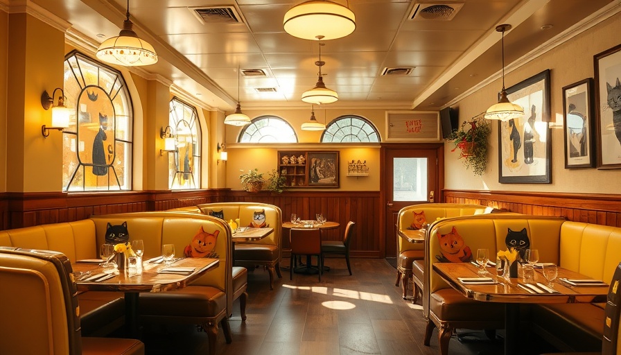 Quirky design ideas from Little Cat Lodge showcasing retro dining charm.