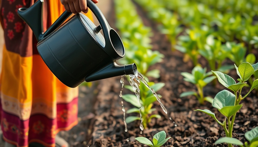 Person watering crops in Tanzania, illustrating agricultural practices.