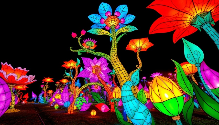 Colorful Tianyu Lights Festival display with vibrant lanterns.