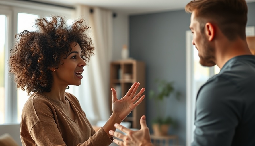 Intolerable behaviors women display: woman arguing in living room.