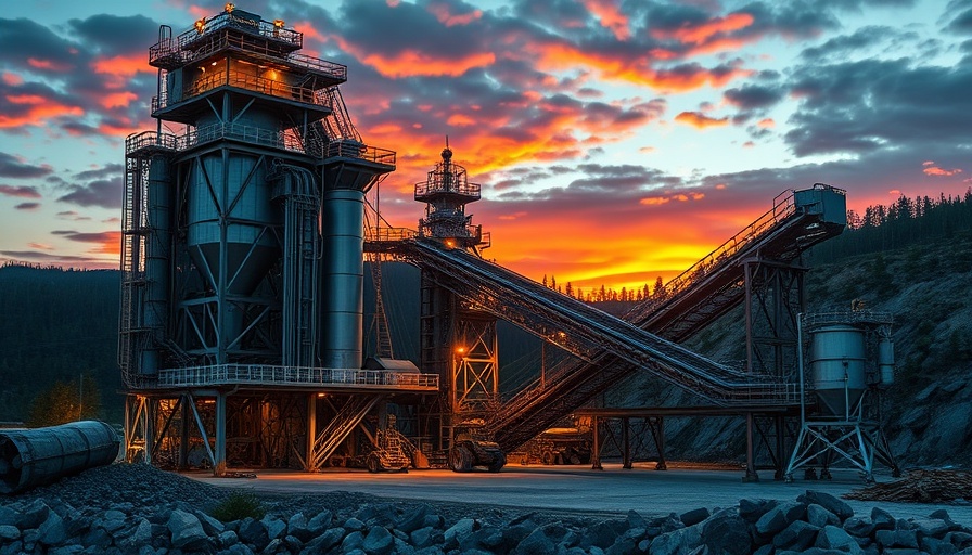 Industrial mining facility at sunset highlighting Aterian trade finance deal.