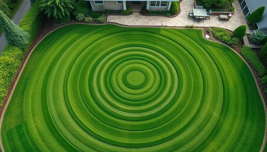 Tanner Schoenhard landscaping showcases intricate circular garden patterns.