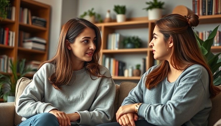 Two women discussing in a living room, representing types of people to stop wasting time and energy on.