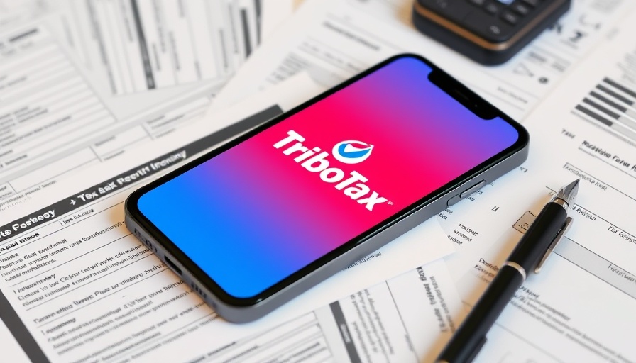TurboTax app on phone over US tax forms, filing taxes.
