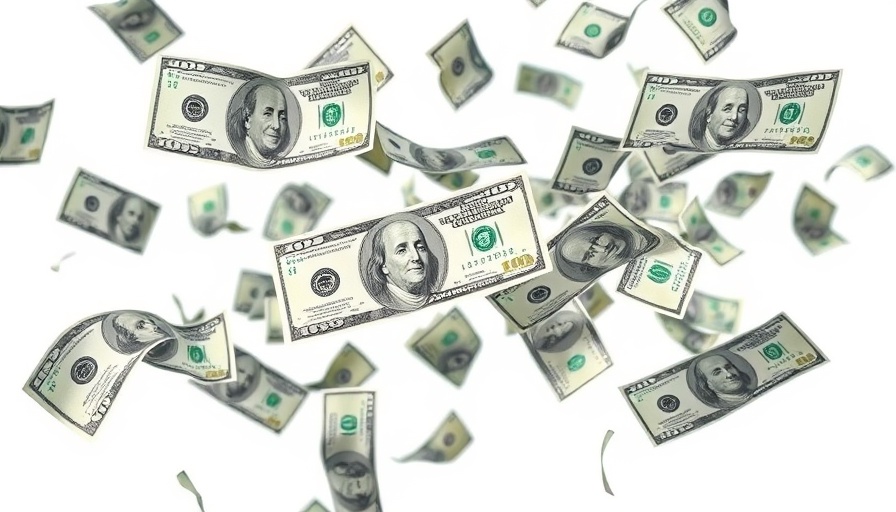 Floating US dollar bills illustrating financial dynamics after elections.
