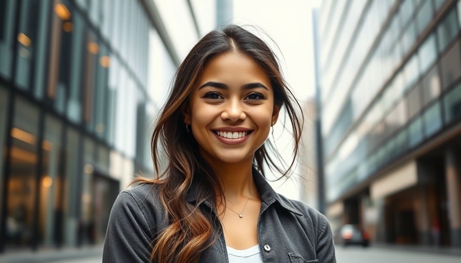 Confident young woman outdoors symbolizing life experiences lead to success.