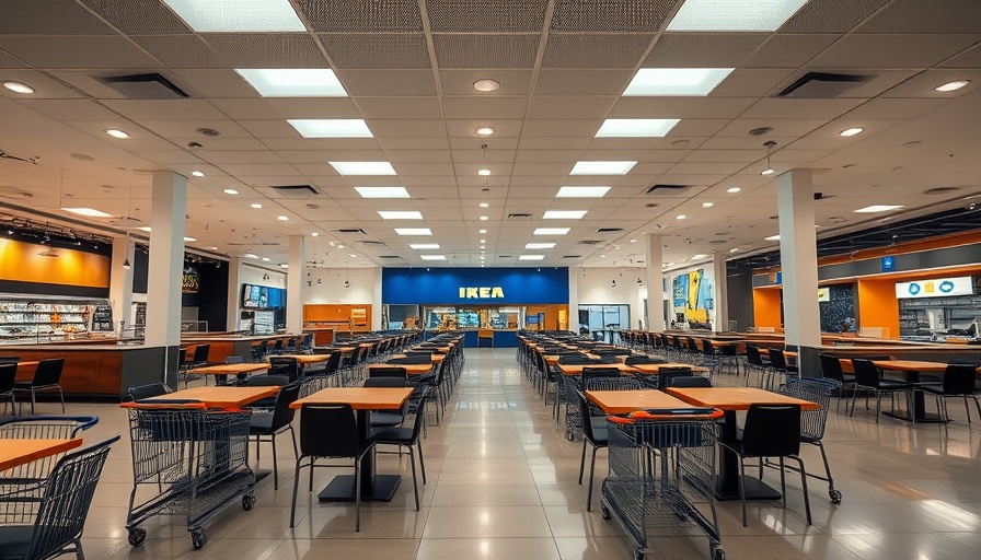 Modern IKEA cafeteria setup for IKEA College Kick-Off 2025.