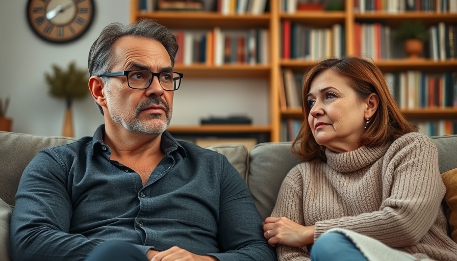 Unconscious behaviors of a man who no longer feels love, thoughtful man with supportive woman.
