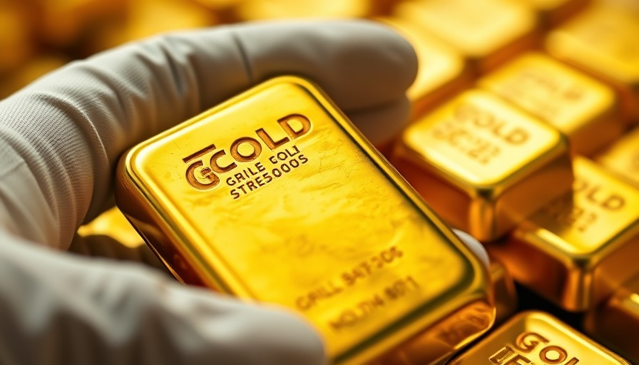 Gold bars held in a gloved hand, illustrating Gold ETF tax implications.