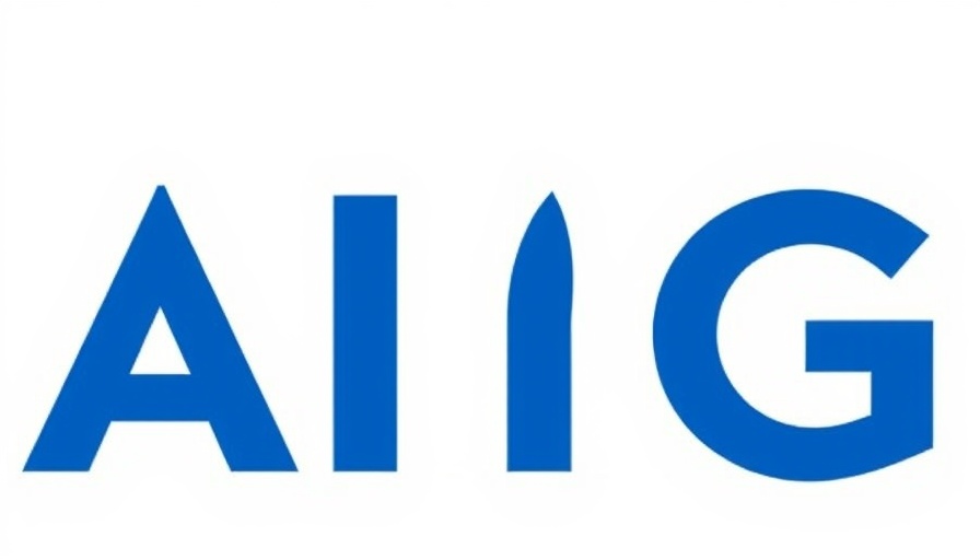 AIG logo representing underwriting income drop due to wildfire losses