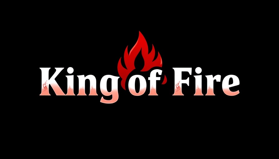 King of Fire logo with flame and crown design.