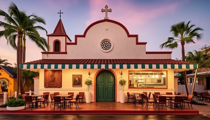 Relocated Mexican chapel and full diner feature in San Diego's Lafayette Hotel