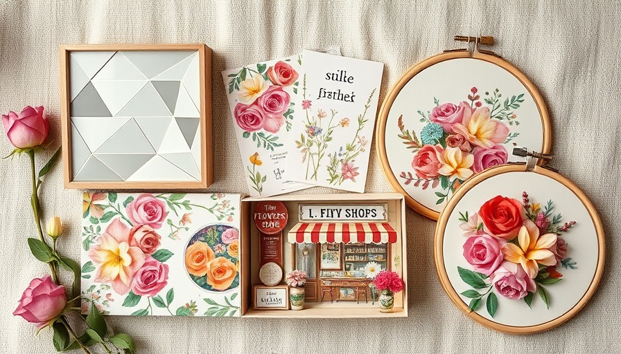 Curated last-minute Mother's Day gift ideas with artistic, floral themes.