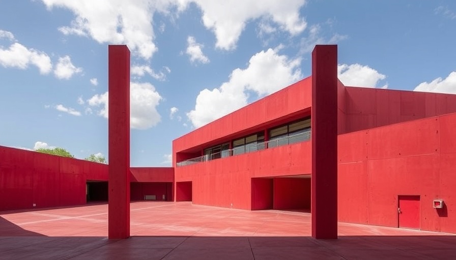 Sordo Madaleno Arquitectos utilises red concrete for Atlas FC academy in Mexico
