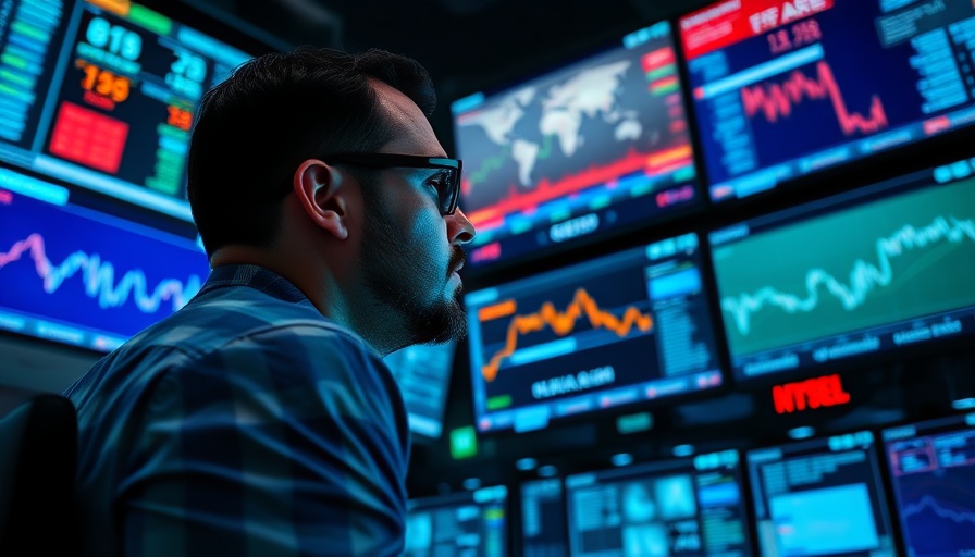 Trader monitors US-China tariff relief impact on stock market screens.