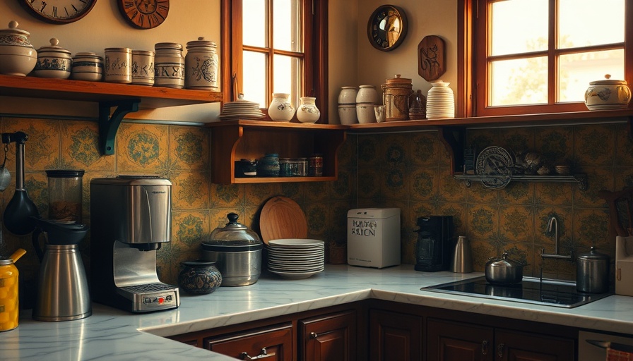 Charming vintage kitchen with valuable items in a rustic setting.