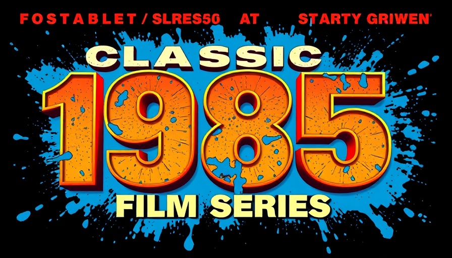 Summer of '85 film series poster with classic movies in Charlotte.