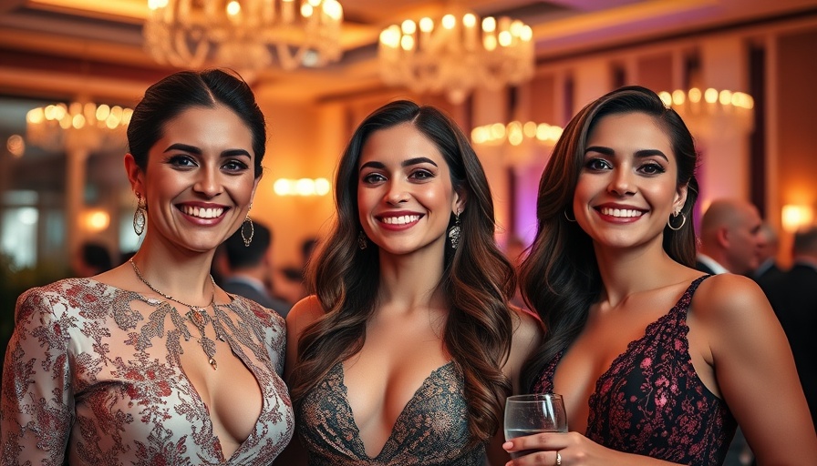 Elegant trio at event for The Flip Off Season 2.