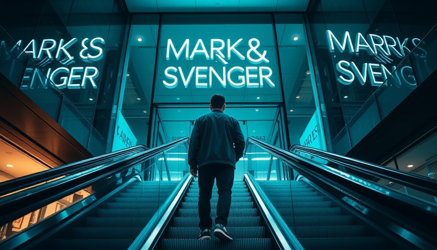 Person at escalator in front of Marks & Spencer storefront, illustrating cyberattack impact on retail.