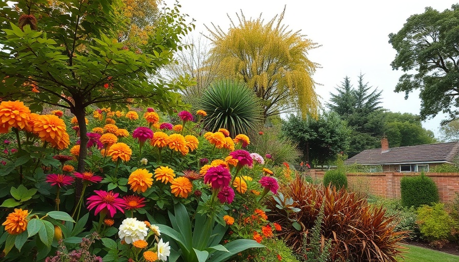 Autumn gardening scene in Buenos Aires with lush greenery.
