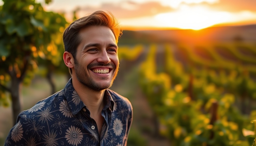 Urban Gardening Tips from Junior Schouten person enjoying sunset in vineyard.