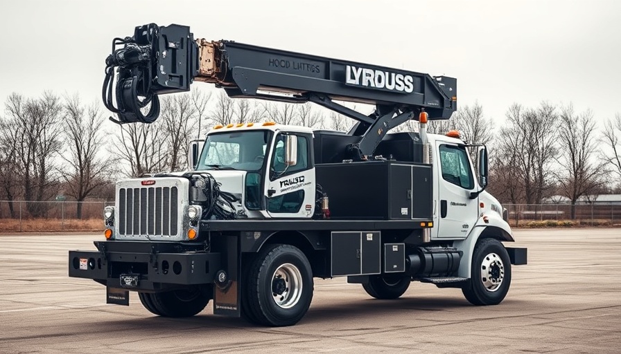 Stellar hooklift truck featuring NXT24 and NXT30 mechanisms.